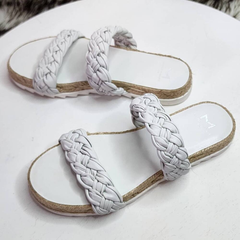 Marc Fisher Jaimee White Braided Espadrille Sandal - Picture 6 of 14